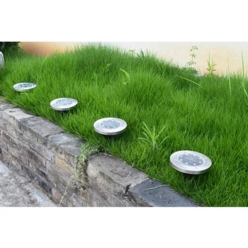 

2pcs Solar light 8LED Solar Power In-ground Lamp Buried Light Outdoor Path Way solar Garden light Decking Underground Lamps