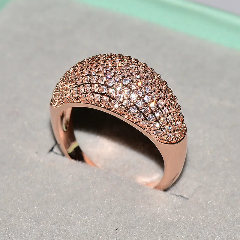 1 шт роскошное Звездное полностью из циркония покрытое кольцо для дам модное ювелирное изделие Свадебные праздничные обручальные кольца