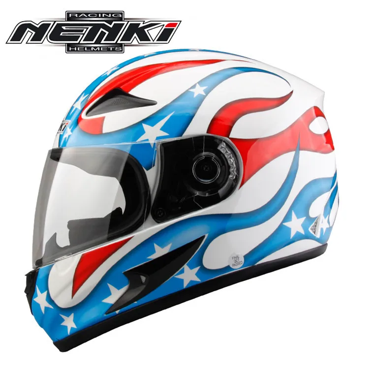 NENKI Полный мотоциклетный шлем Capacete da Motocicleta мотошлем Casque Kask 816z гоночная езда Мужской Женский шлем с шарфом - Цвет: 10