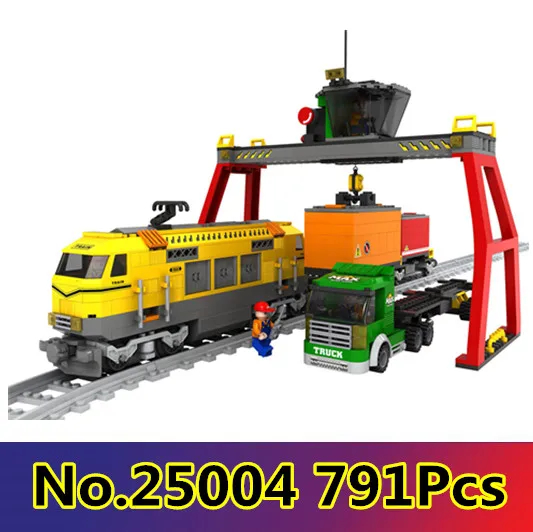 

Building Block Sets Compatible with lego loading and unloading station train 3D Construction Bricks Educational Hobbies Toys