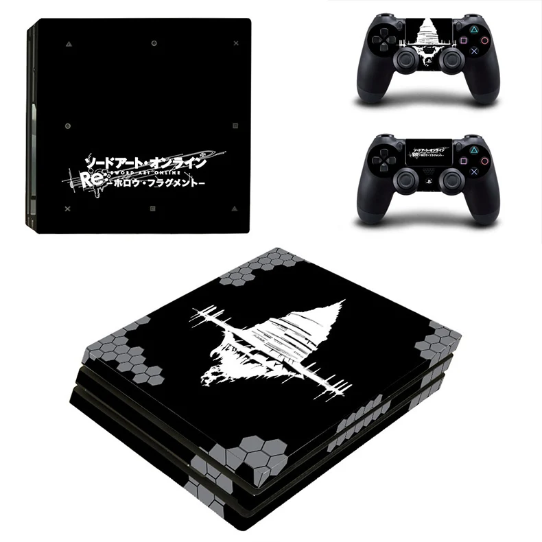 SAO PS4 Pro Skin PS 4 Pro наклейки Pegatinas Vinilo Sword Art онлайн скины для игровой консоли 4 Pro и двух контроллеров - Цвет: YSP4P-2105