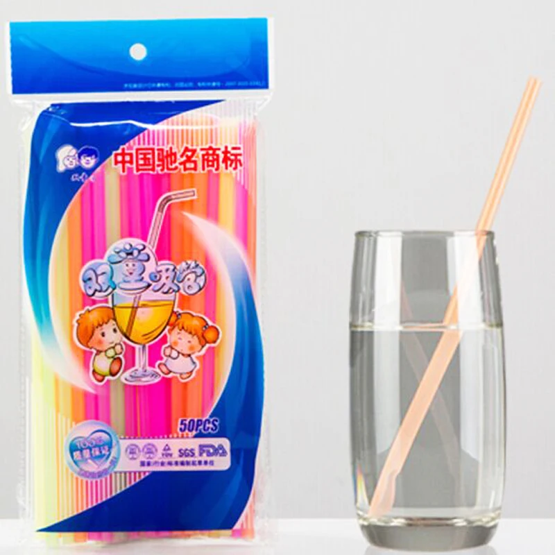 Drop Shipping 10set/1000Pcs Jumbo Spoon Straws Drinking straw Bar Pub Slush Puppies Straw