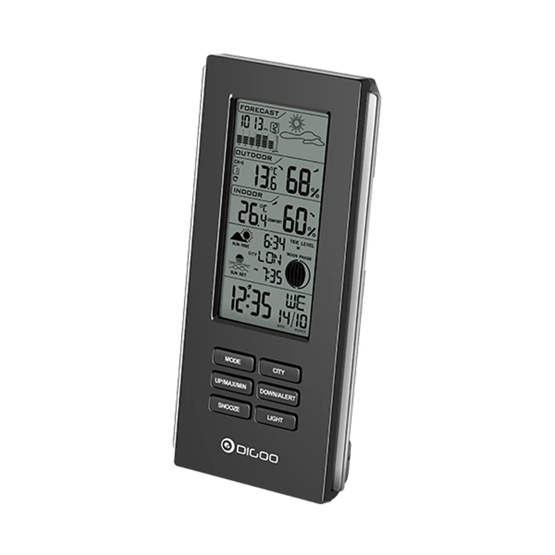 Digoo DG TH6699 умный дом Беспроводной Метеостанция Барометр Прогноз термометр USB
