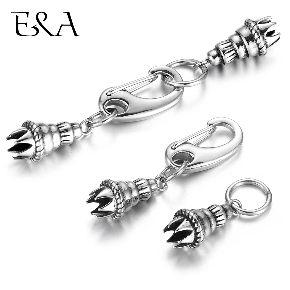 

Stainless Steel Connectors with Lobster Clasp 1/1 End Cap Links Set Hole 5mm for DIY Necklace Bracelet Jewelry Making Findings