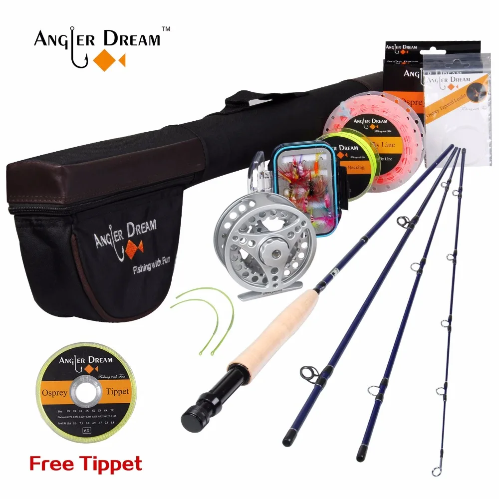 pesca pólo 3 4wt conjunto carretel de