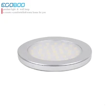 Топ Модный алюминиевый 3 Вт светодиодный круглый под шкаф батарея точечные светильники 9,5-30 в теплый белый/холодный белый(2 шт./лот