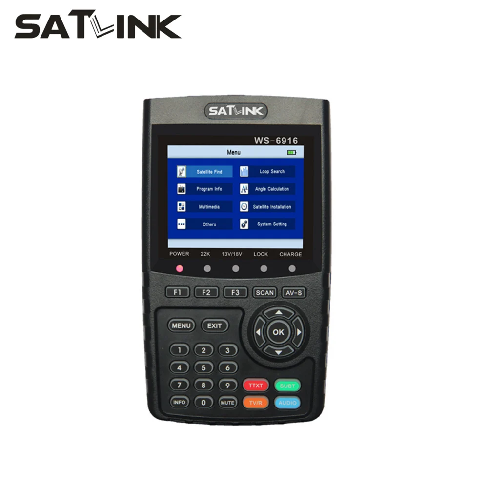 Satlink WS6916 DVB S2 satellite finder 3 5 дюймов LCD satfinder meter ws 6916|satellite finder|dvb-s2 findersatfinder meters |
