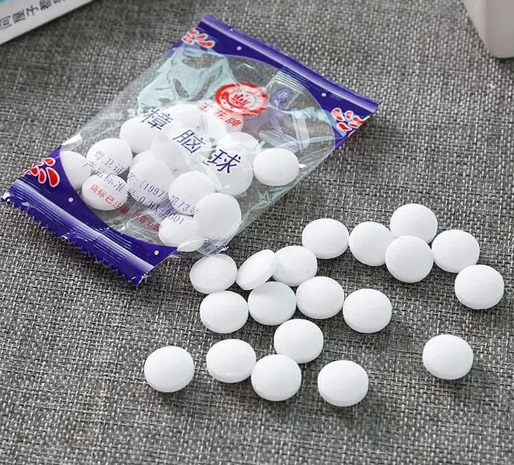 4 Bags=80Pcs Natural Mothballs Mouldproof Camphor Ball Wardrobe Shoe Odor Removal insect-resistant moth-proofing GYH