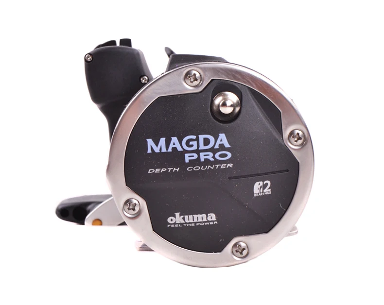 Fishing tackle Okuma magda MA-15DX drum wheel cable winder right hand  fishing reel depth counter fishing reel