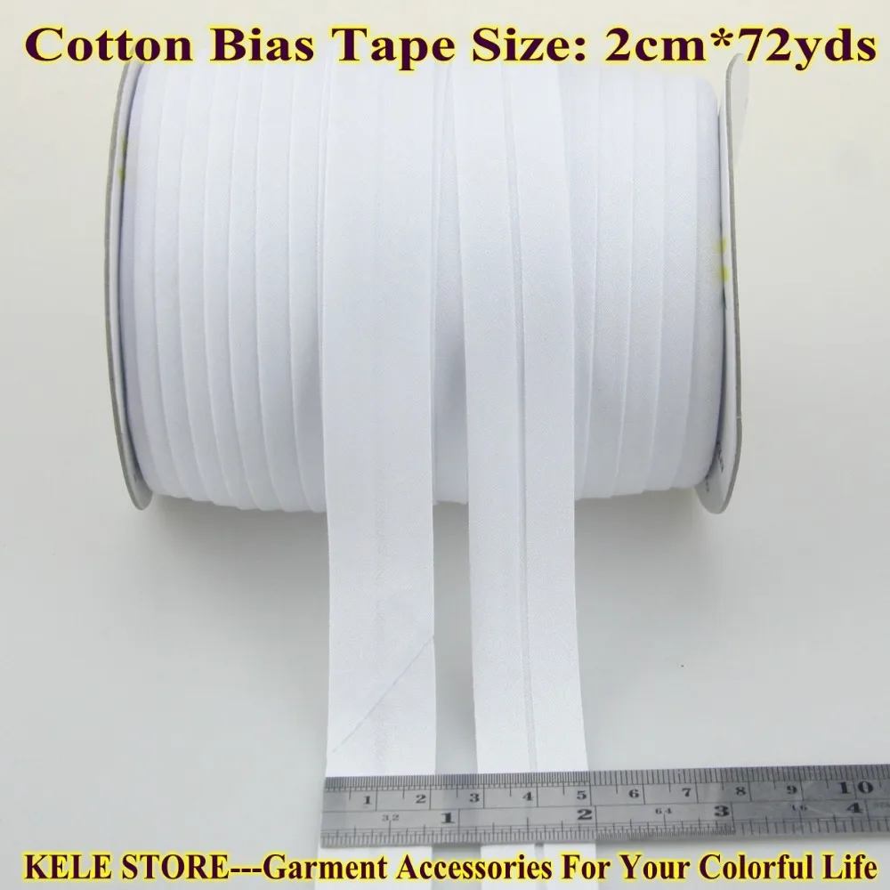 Bias Binding Tape 25m White W: 20 mm 