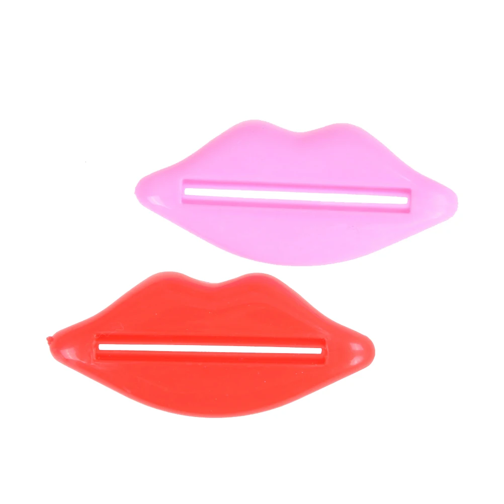 

3 Pcs Toothpaste Dispenser Bathroom Lip Kiss Easy Press Tube Dispenser Toothpaste Squeezer Reusable Gadget Random Color