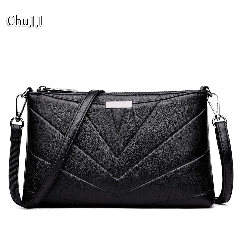 

Chu JJ Shoulder CrossBody Bags Ladies Fashion Thread Messenger Bag Women's Genuine Leather Handbags Flap Women Bags Day Clutches