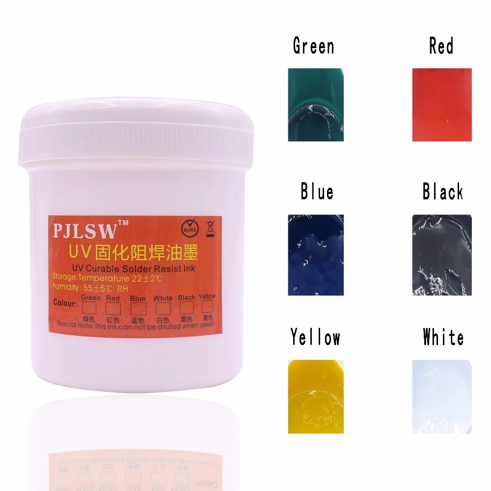 Free shipping PCB UV photosensitive inks, Green PCB UV curable solder resist ink,solder mask UV
