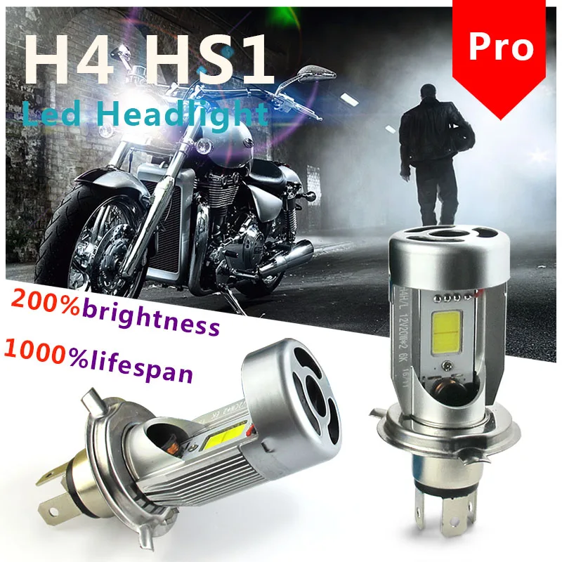 H4-HS1-P43T-Motorcycle-Led-Headlight-Bulbs-High-Low-Hi-Lo-Dual-Beam-All-In-One