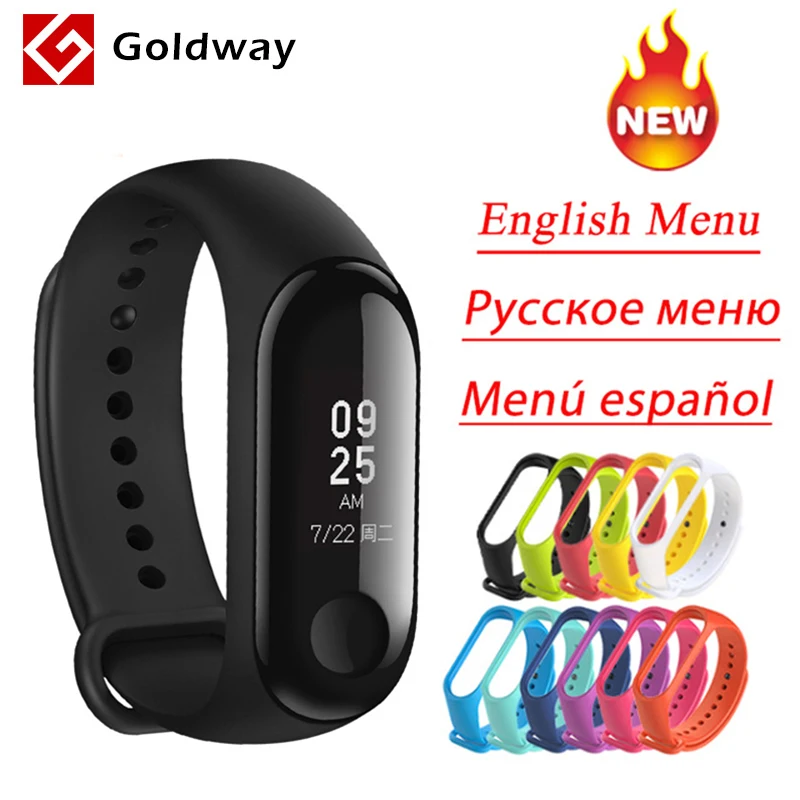

In stock Original Xiaomi Mi Band 3 Miband 3 Instant Message CallerID Waterproof OLED Touch Screen Weather Forecast Mi Band 2 Up