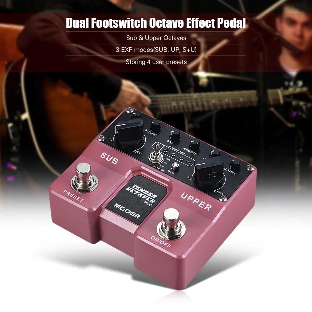 MOOER TENDER OCTAVER Pro Octave Guitar Effect Pedal Sub & Upper Octaves