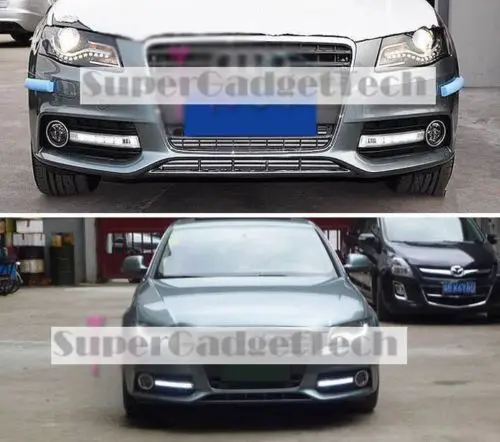 

LED Daytime Driving Lights DRL Replacement Kit Fog Cover Controller for Audi A4