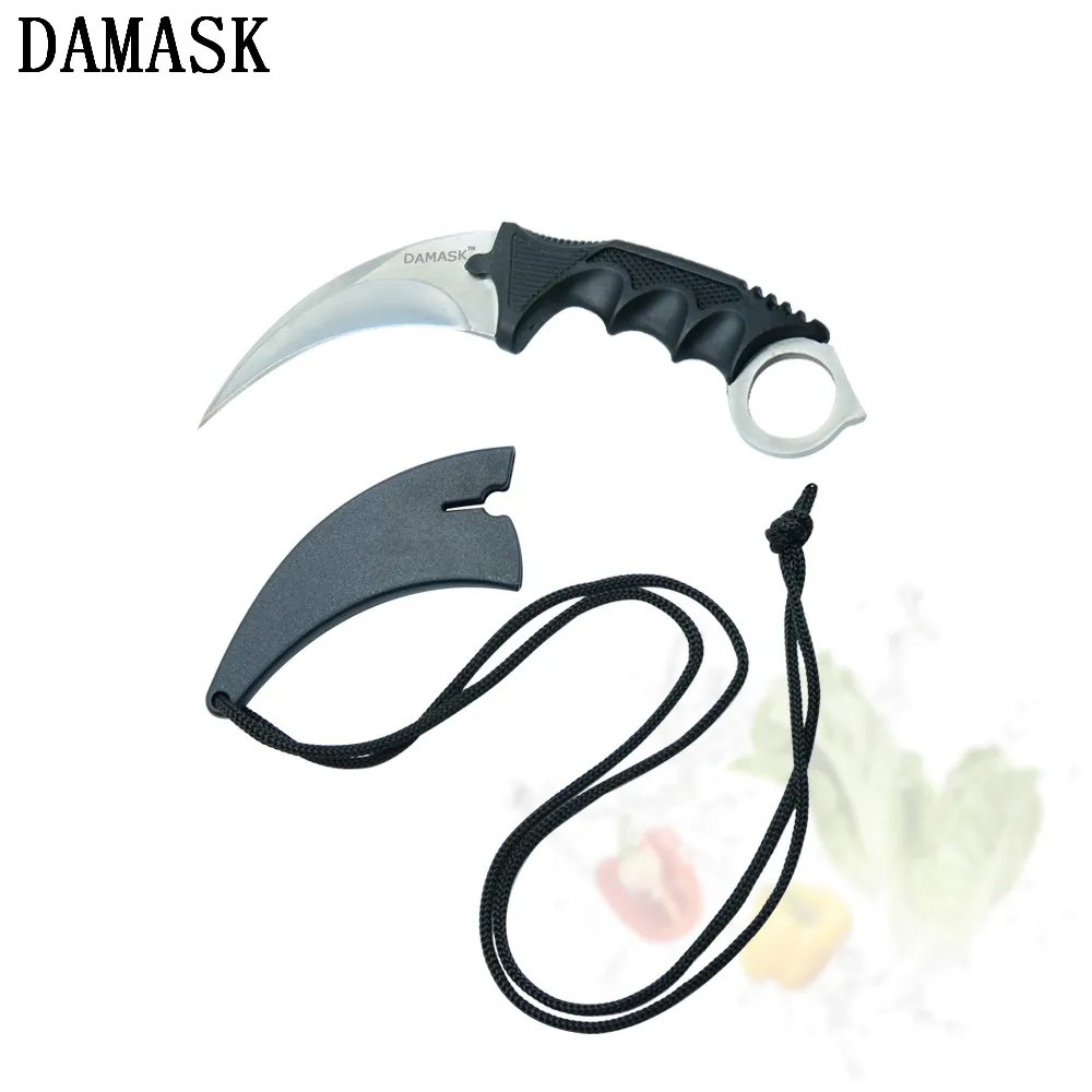 Damask CSGO счетчик Strkie нож острый фиксированный из нержавеющей стали Karambit