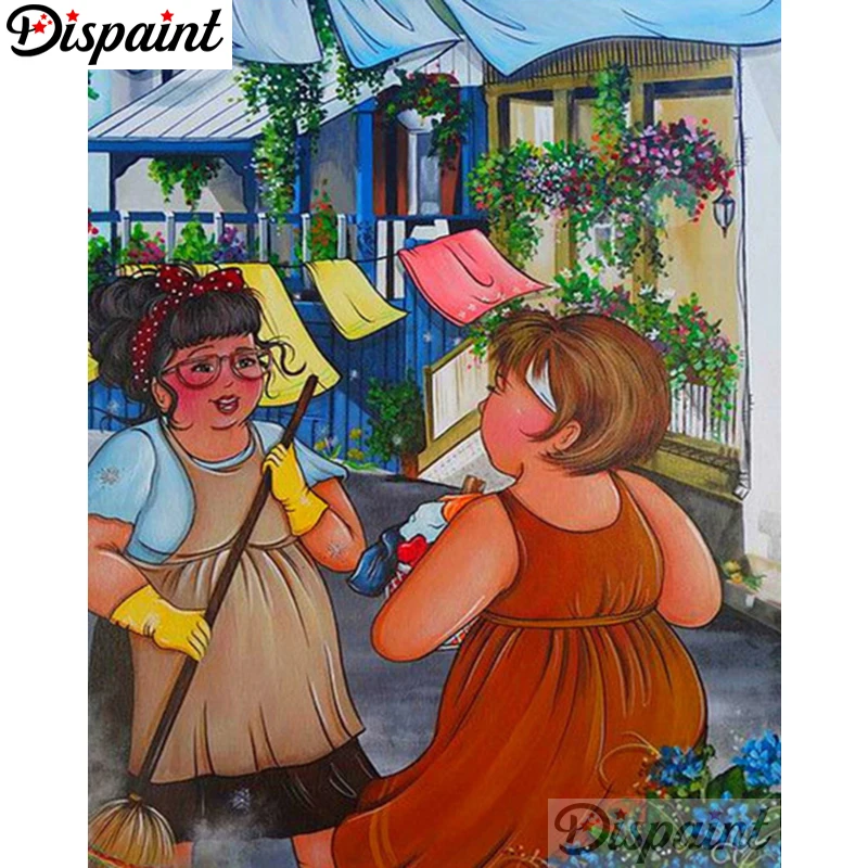 

Dispaint Full Square/Round Drill 5D DIY Diamond Painting "Cartoon beauty" 3D Embroidery Cross Stitch Home Decor Gift A06072