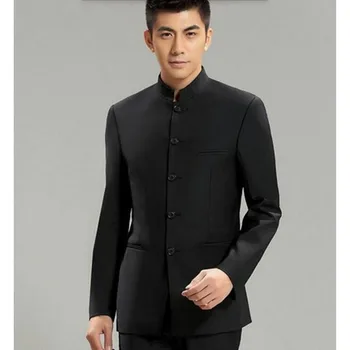 

Classic high-quality jacket China collar suit men new ordinary suit Slim jacket wedding jacket senior custom made