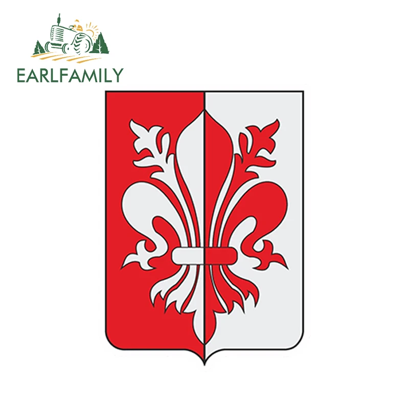 

EARLFAMILY 13cm x 9.5cm Car Styling Waterproof Firenze Sticker Italy Coat Of Arms for Bumper Laptop Tablet Helmet Car Sticker