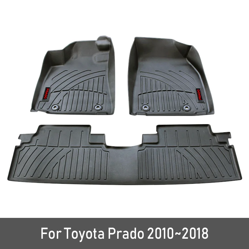 Atreus 1 комплект TPE автомобильный коврик для ног для Toyota Prado 2010 2011 2012 2013 Стайлинг водонепроницаемый ковер - Название цвета: 1 SET