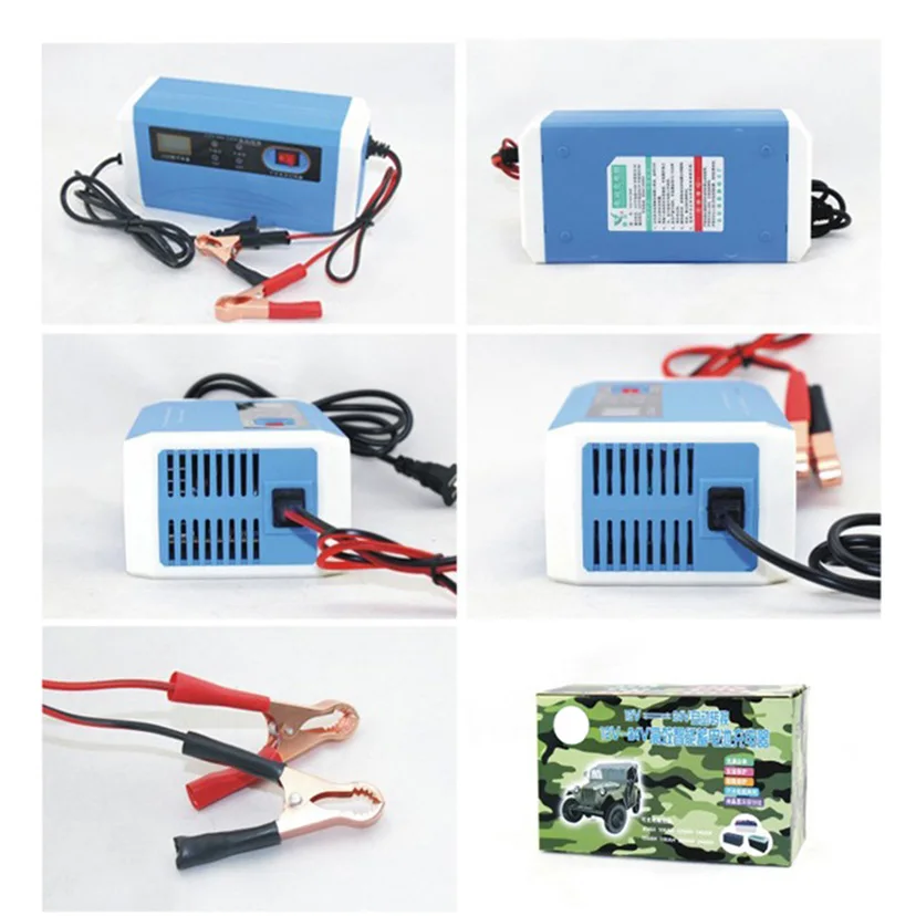 DC 12V 24V AC 110V 220V умный автоматический автомобильный мотоцикл зарядное устройство