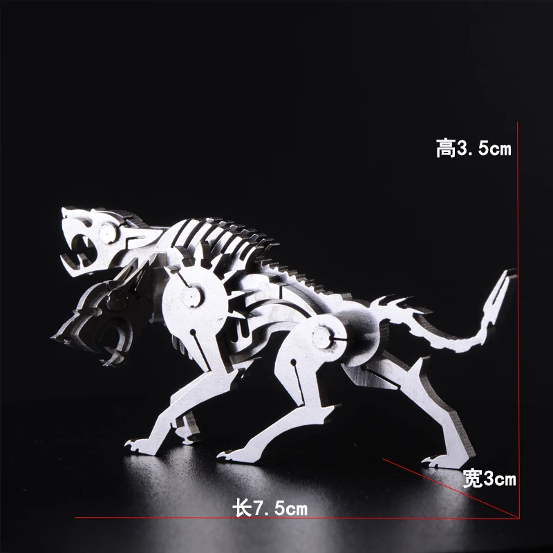 

3D Metal Model Detachable Hell Three Head Dog Finished Product No Assembly Intelligence Toys Birthday Gifts For Children