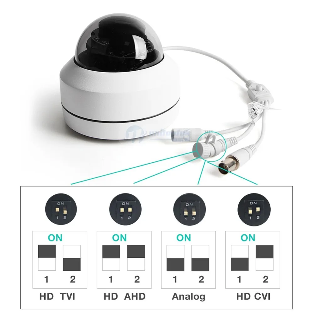 4 в 1 AHD CVI TVI Dip переключатель PTZ купольная камера 2 5 дюймов 2MP 1080 P 3X оптический зум