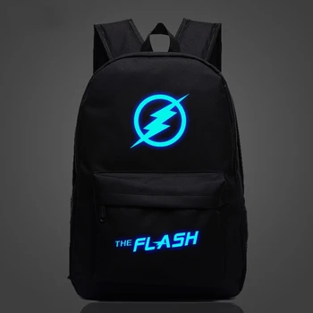 

Comics The Flash Luminous Backpack 18'' Casual Printing School Bag for Teenagers Men Women Travel Rucksack Mochilas Wholesale