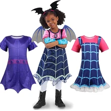 Одежда для девочек Vampirina костюм вампира Косплэй Детские платья для вечеринки на Хэллоуин; Карнавальный костюм для детей модные вечерние платья для девочек; уличная одежда