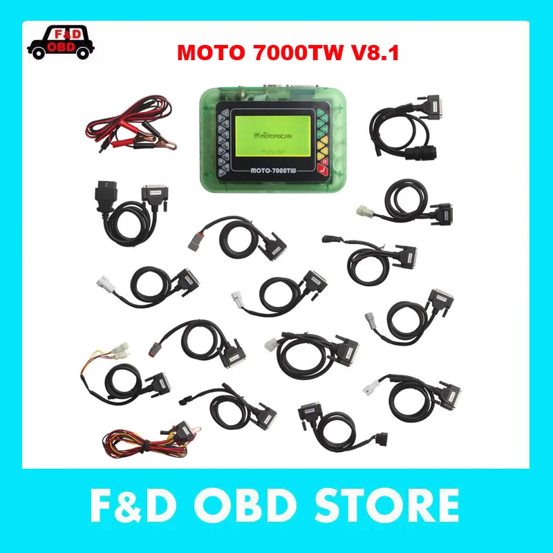 

2019 High quality Motorcycle Scanner MOTO 7000TW V8.1 Universal Motorbike Scan Tool with Multi Languages Fast DHL Free Shipping