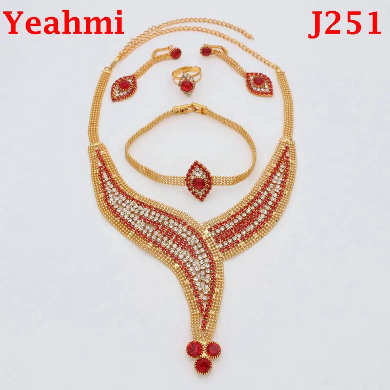 

2018 New Fashion Big African Beads Jewelry Set Exquisite Carved Dubai Gold Color Jewelry Set Nigerian Wedding Bridal Bijoux J251