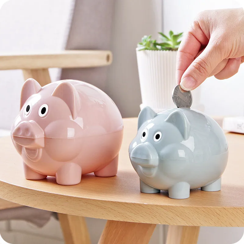 2 Colors Plastic Money Box Pig Money Box For Children Coin Bank Money