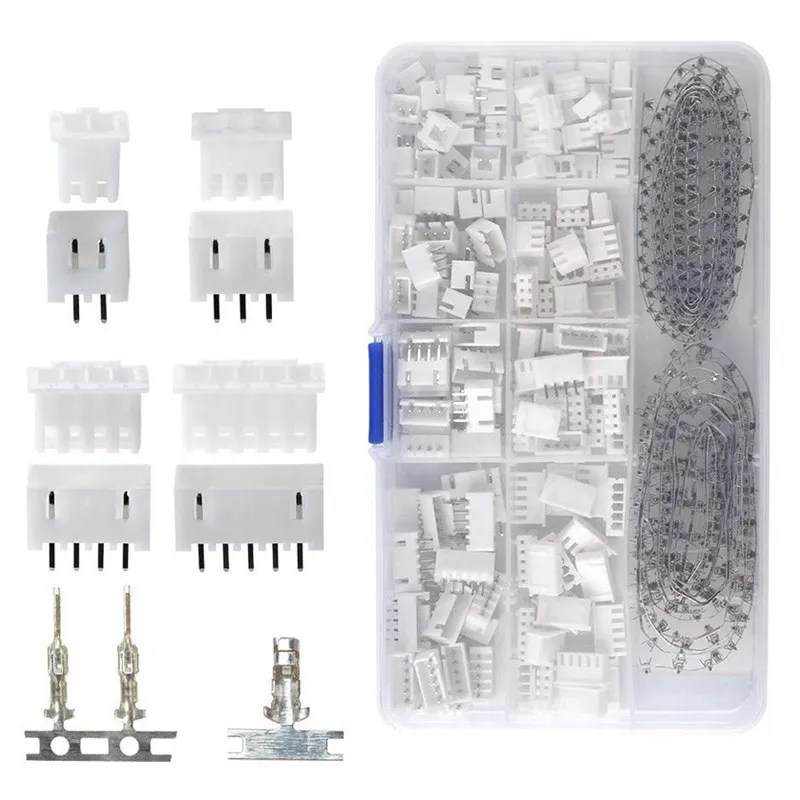 

560Piece 2.54mm JST-XHP 2/3/4/5 Pin Housing with 2.54mm JST XH Male/Female Pin Header Dupont Wire Connector Kit