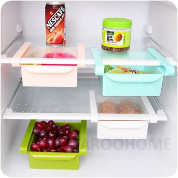 

1pc Kitchen Shelf Refrigerator Drawer Preservation Partition Layer Multi - purpose Tumbling Rack