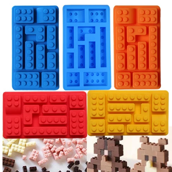 

Lego Brick Blocks Shaped Rectangular Square DIY Chocolate Silicone Mold Ice Cube Tray Cake Tools Fondant Moulds