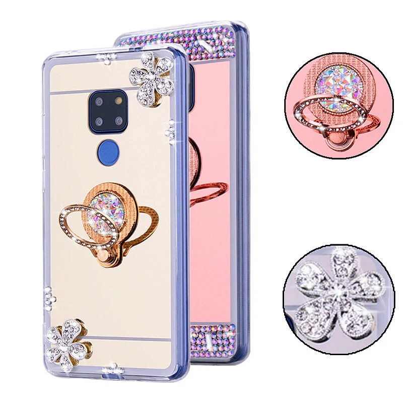 

Mirror Bling Case for Huawei Mate 20 pro 10 lite P30 P20 P10 Plus Phone Coque for Honor 7a pro 7C 8C 8X Glitter Shell Cover