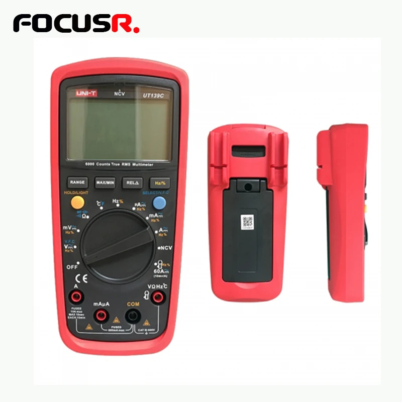 

UNI-T UT139C Digital Multimeter Auto Range True RMS Meter Handheld Tester 6000 Count Voltmeter Temperature Test transistor