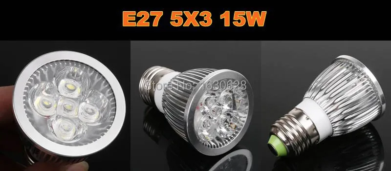 X400 высокой мощности cree led лампы затемнения E27 9 Вт 12 Вт 15 Вт 85-265 В LED прожектор Светодиодные лампы светильник освещения