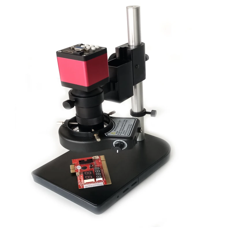  13MP 720P 2 in 1 HDMI VGA outputs Industry Microscope Camera with 8X -130X Zoom C-mount Lens for sm