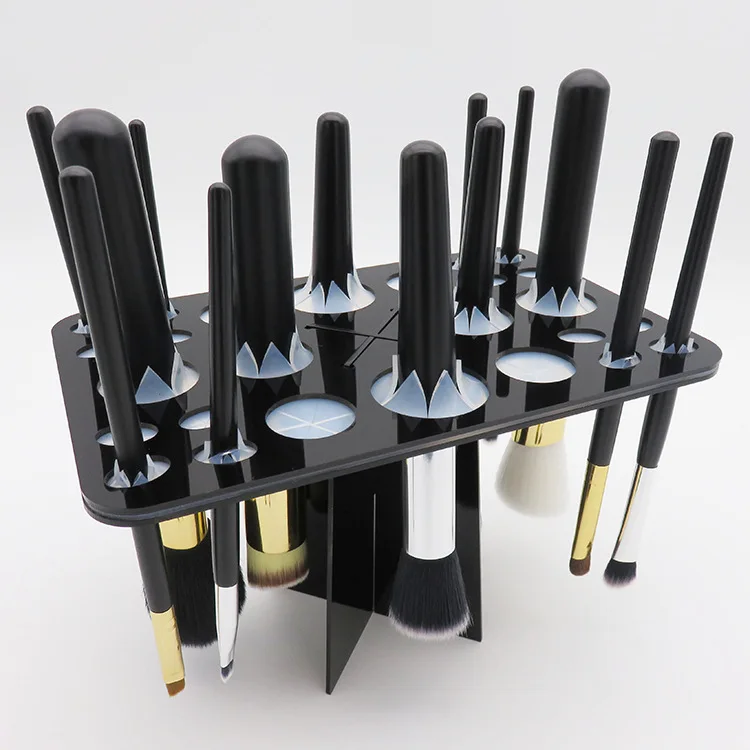 

26-Hole Makeup Brush drying Oracle Storage Bracket Silicone Card hole shelf organizer mac makeup Cosmetic brush holder