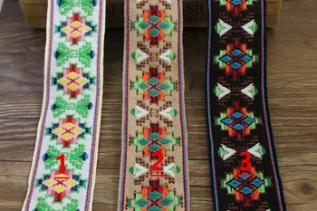 

5 yards Woven Jacquard Ribbon 4.8cm Opulent Flower Craft Cotton