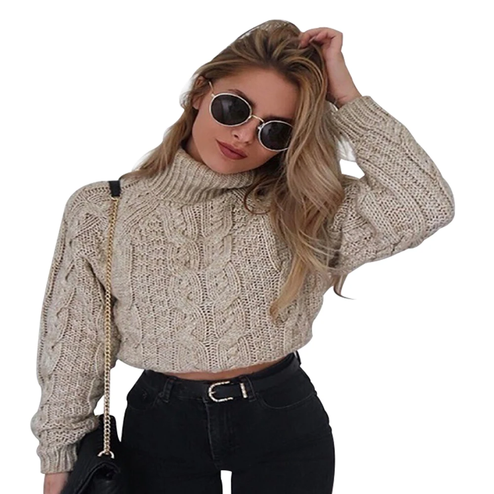 

SFIT Winter Jumper Women New Loose Pullover Sweater Turtleneck Lantern Sleeve Fashion Clothes Female Winter Women Sweater