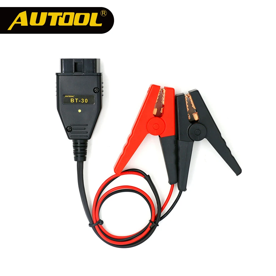 

AUTOOL BT30 OBD2 Car Battery Charge Cable ECU Emergency Power Clip Auto Computer ECU MEMORY Alligator Clamp Electric Accessories