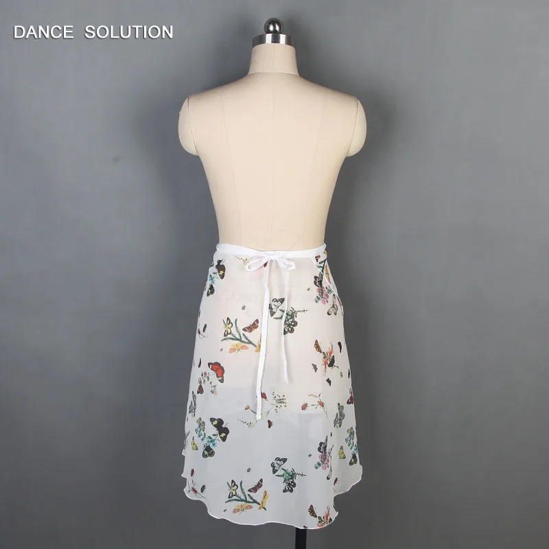 Free Shipping Flower Printing Chiffon Wrat Skirt for Adult Girls Ballet Dancing Skirts Women Ballet Dance Wrap Skirt 01D0131