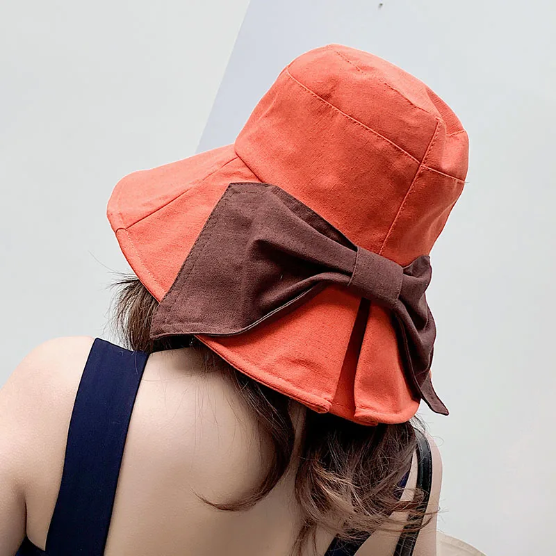 sun hats for women summer hat women beach hat summer women bucket hat bow  (25)