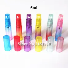 6pcs/set Colorful Glass Perfume Bottle 5ml Refillable Mist Spray Bottle Travel Atomizer Free Shipping