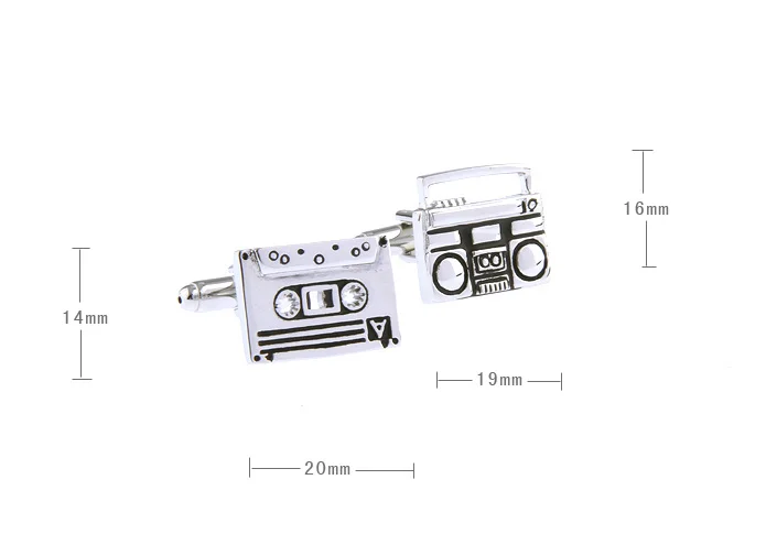 

music type cufflinks,recorder+Tapes modeling cufflinks,men's cufflinks,jewelry