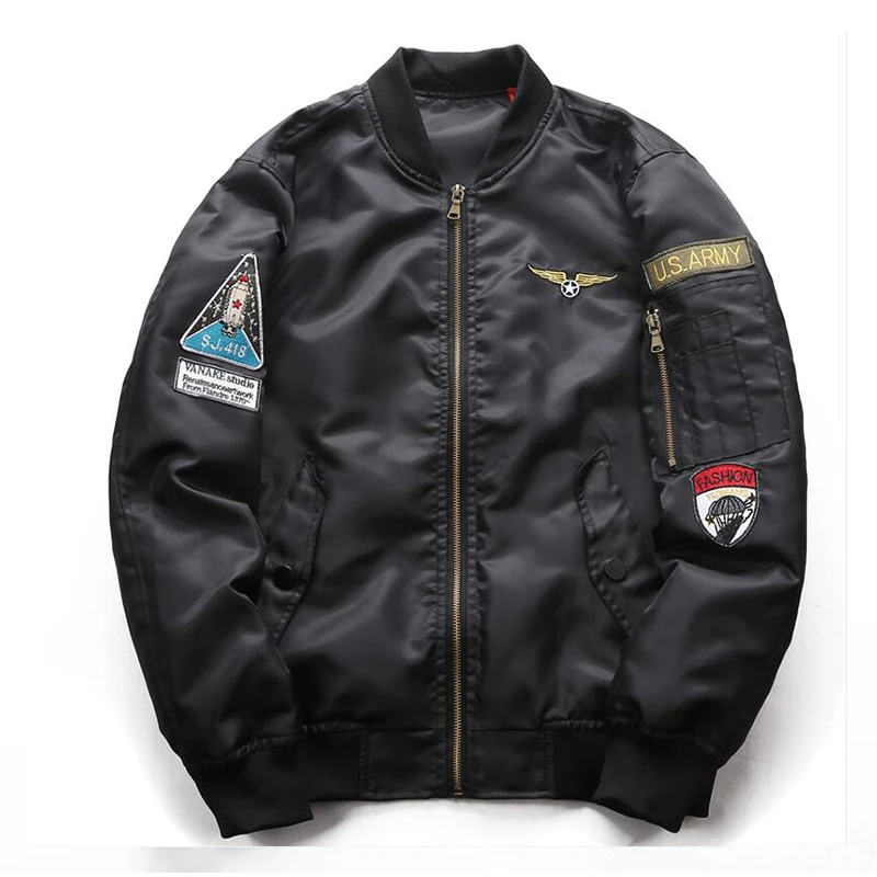 Новые идеи, мужская куртка-бомбер, летная куртка пилота, Мужская летная куртка Ma-1, летная куртка пилота ВВС, мужская куртка Ma1, армейская Военная мотоциклетная куртка, пальто